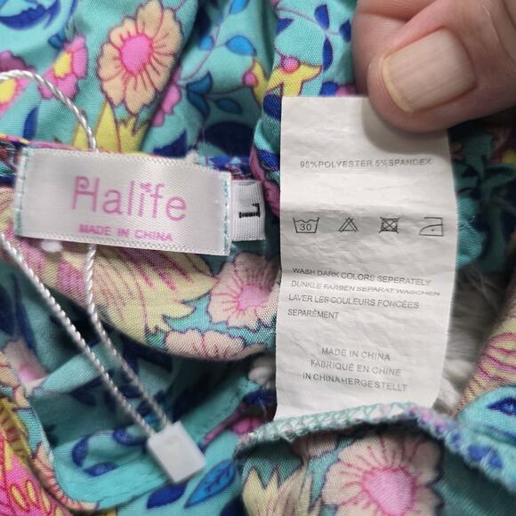 Halife Women's Loose Fit Bohemian Tunic Dress Size L NWOT - Picture 5 of 6